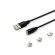 Savio CL-155 câble USB 2 m USB 2.0 USB A USB C Micro-USB B Lightning Noir