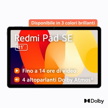 Xiaomi Redmi Pad SE Qualcomm Snapdragon 128 GB 27,9 cm (11") 4 GB Android 13 Púrpura