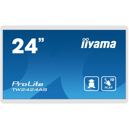 iiyama TW2424AS-W1 Signage-Display Digital Signage Flachbildschirm 60,5 cm (23.8") WLAN 250 cd m² 4K Ultra HD Schwarz