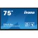 iiyama TE7512MIS-B3AG pantalla de señalización Diseño de quiosco 190,5 cm (75") LCD Wifi 400 cd   m² 4K Ultra HD Negro Pantalla
