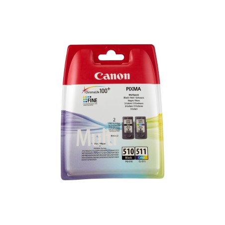 Canon PG-510 CL-511 inktcartridge 2 stuk(s) Origineel Normaal rendement Zwart, Cyaan, Magenta, Geel