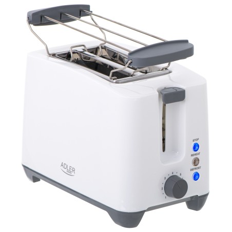 Adler AD 3216 Toaster 2 Scheibe(n) 1000 W Grau, Weiß