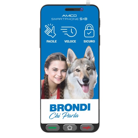 Brondi Amico Smartphone S+B Nero 14,5 cm (5.7") Dual SIM Android 12 Go Edition USB Type-C 2 GB 16 GB 2800 mAh Preto