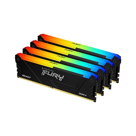 Kingston Technology FURY 128GB 3600MT s DDR4 CL18 DIMM (Kits de 4) Beast RGB