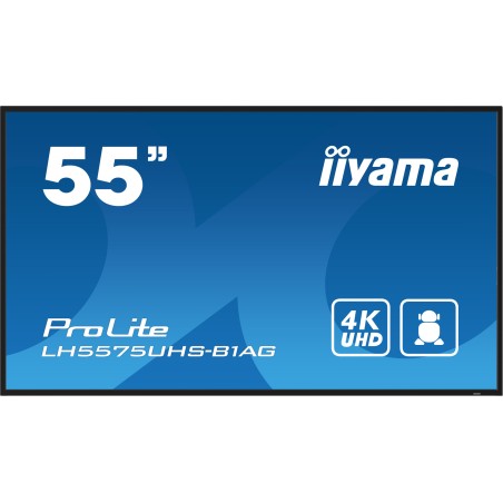 iiyama ProLite Pannello piatto per segnaletica digitale 138,7 cm (54.6") LCD Wi-Fi 500 cd m² 4K Ultra HD Nero Processore