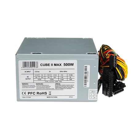 iBox CUBE II power supply unit 500 W 20+4 pin ATX Zilver