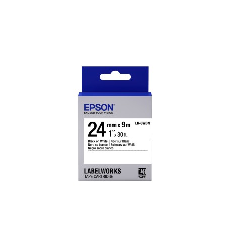 Epson Standard Tape - LK-6WBN Std Blk Wht 24 9