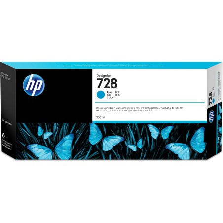 HP 728 cyaan DesignJet inktcartridge, 300 ml