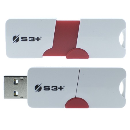 S3Plus Technologies Space + E1 USB flash drive 64 GB USB Type-A 3.2 Gen 1 (3.1 Gen 1) Rood, Wit
