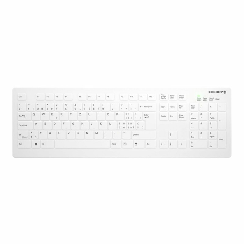 CHERRY AK-C8112 tastiera RF Wireless QWERTZ Svizzere Bianco