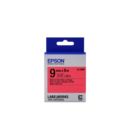 Epson Cinta color pastel - LK-3RBP negro rojo pastel 9 9