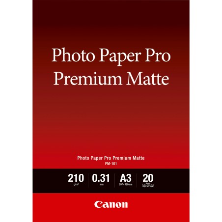 Canon PM-101 Premium-Fotopapier matt A3, 20 Blatt