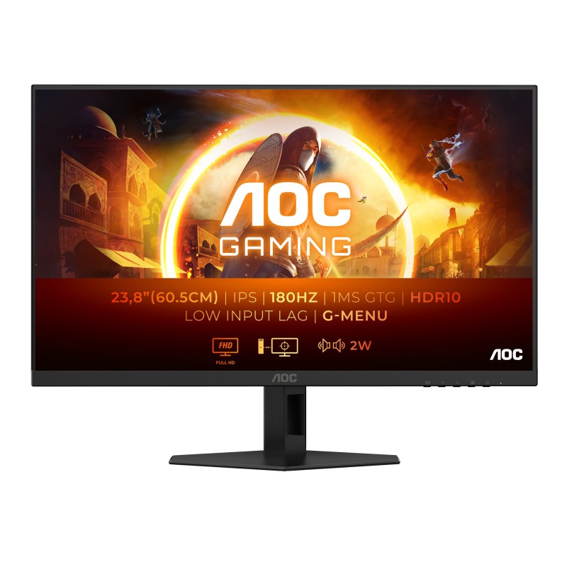 Image of AOC 24G4XE Monitor PC 60,5 cm (23.8") 1920 x 1080 Pixel Full HD LCD Nero, Grigio