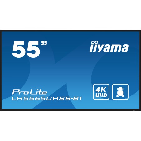 iiyama LH5565UHSB-B1 pantalla de señalización Diseño de quiosco 138,7 cm (54.6") LED Wifi 800 cd   m² 4K Ultra HD Negro