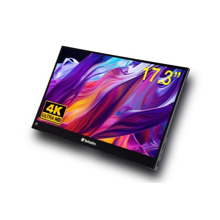 Verbatim 32239 écran plat de PC 43,9 cm (17.3") 3840 x 2160 pixels 4K Ultra HD LCD Écran tactile Noir