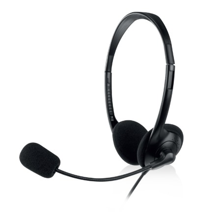 Ewent EW3568 Kopfhörer & Headset Kabelgebunden Kopfband Anrufe Musik USB Typ-A Schwarz