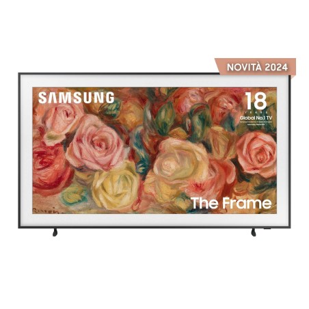 Samsung TV QLED 4K 55” QE55LS03DAUXZT Smart TV Wi-Fi Black 2024, Matte Display, Processore Quantum 4K, Modern Frame Design,