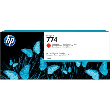 HP Tinteiro DesignJet 774 Vermelho Cromático (775 ml)