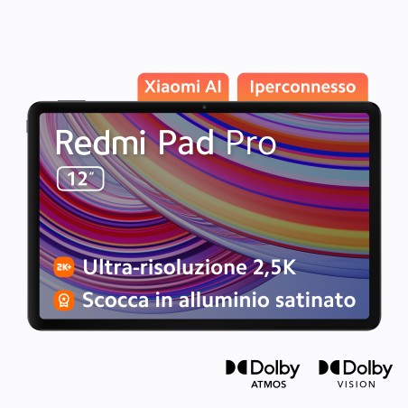 Xiaomi Redmi Pad Pro Qualcomm Snapdragon 128 GB 30,7 cm (12.1") 6 GB Wi-Fi 6 (802.11ax) Android 14 Blauw