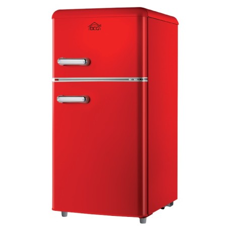 DCG Eltronic MF100RCDP réfrigérateur-congélateur Pose libre 100 L Rouge