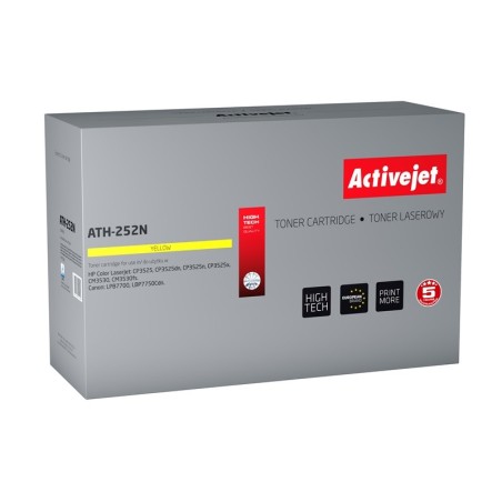 Activejet ATH-252N Tonerkartusche (Ersatz für HP 504A CE252A, Canon CRG-723Y Höchste 7000 pages gelb)