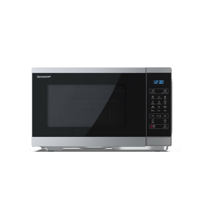 Sharp YC-MG252AE-S forno a microonde Superficie piana Microonde con grill 25 L 900 W Nero, Argento