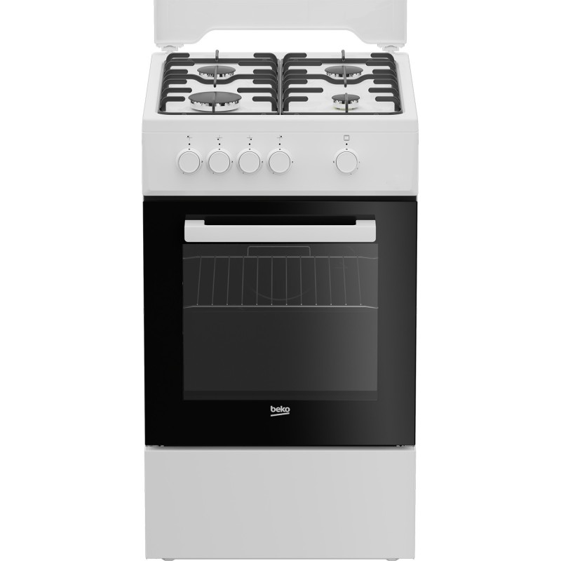 Beko FSG522DWC cucina Gas Nero, Bianco