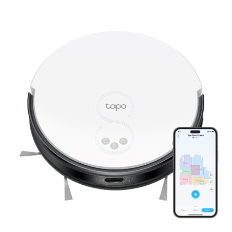 TP-Link Tapo RV20 Mop aspirapolvere robot 0,4 L Senza sacchetto Nero, Bianco