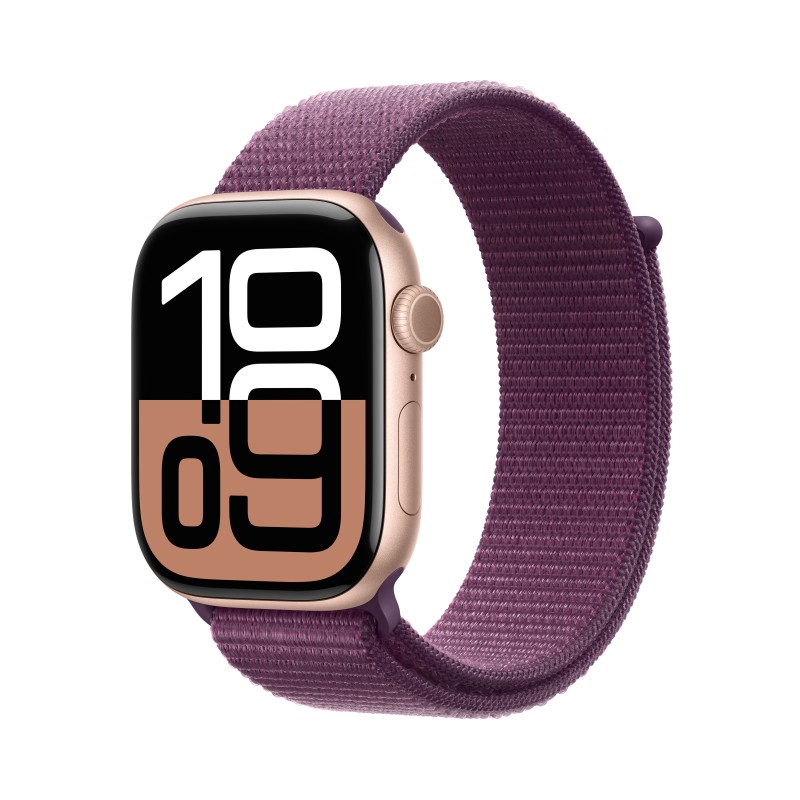 Image of Apple Watch Series 10 Serie 10 GPS 46mm Cassa in Alluminio color Oro Rosa con Oro rosa Sport Loop