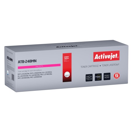 Activejet ATB-248MN Toner per stampanti Brother Ricambio Brother TN248M Supremo 1000 pagine viola)