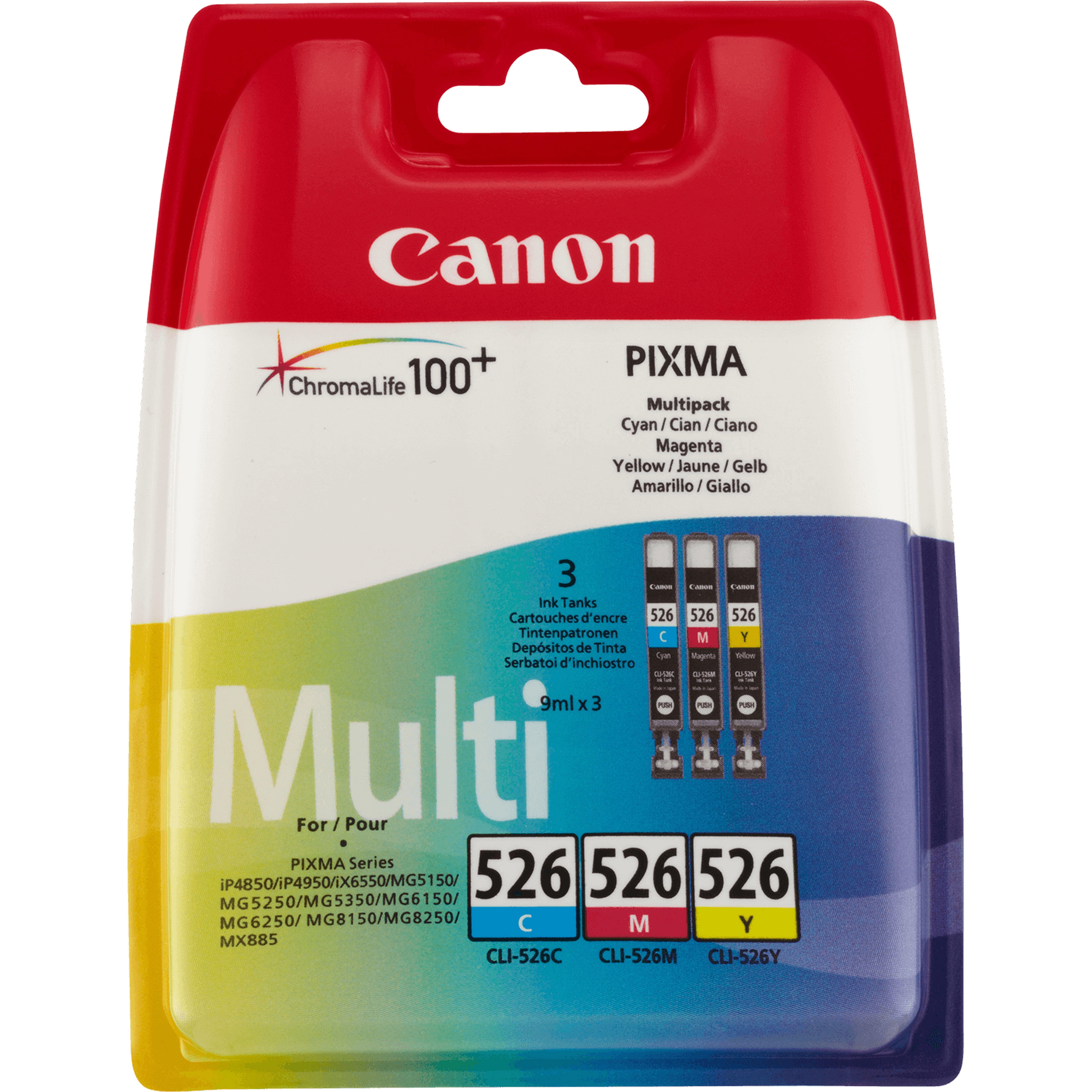 Canon Cartucce d'inchiostro colore Multipack CLI-526 C/M/Y