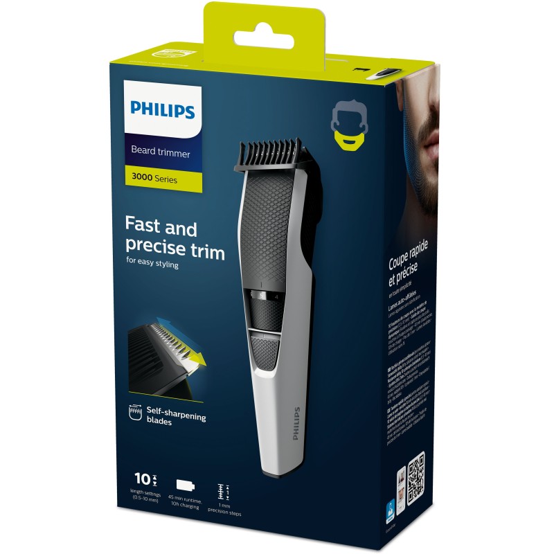 Philips 3000 series Rifinitore per barba con impostazioni di
