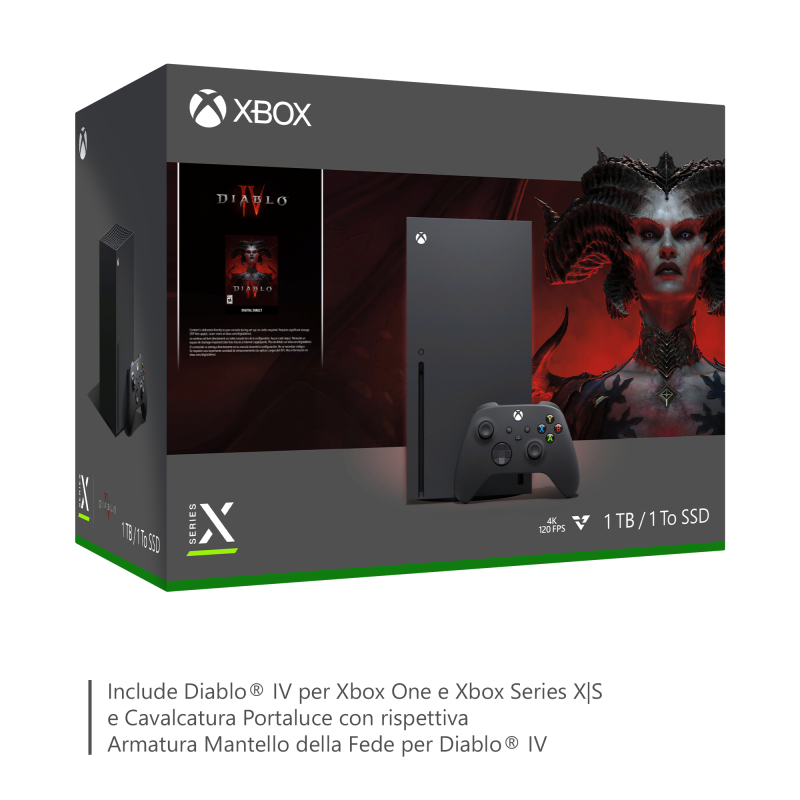 PSK MEGA STORE - Microsoft Xbox Series X - Diablo IV 1 TB Wi-Fi Nero -  196388125807 - Microsoft - 384,26 €