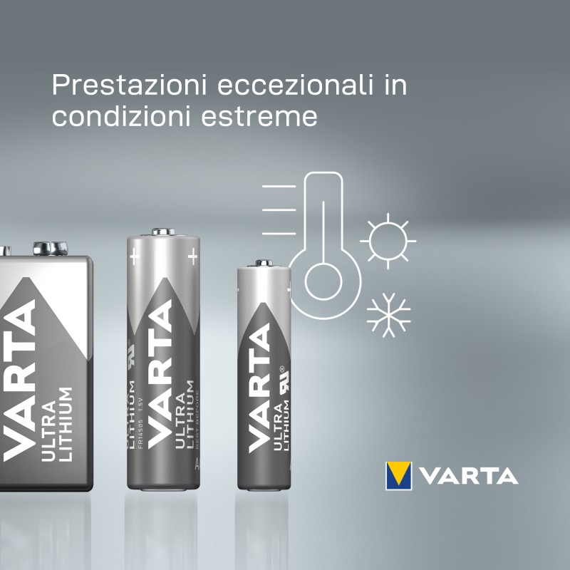 PSK MEGA STORE - Varta Ultra Lithium, Batteria al litio, AAA, Micro,  FR10G445, Blister da 2 - 4008496680399 - VARTA - 6,42 €