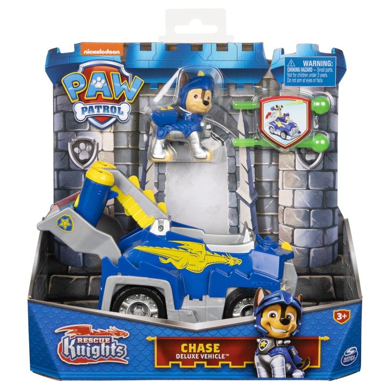 Spin Master voiture Transformable PAW Patrol, avec figurine d'action à  collectionner Chase Rescue Knights, jouets pour enfants
