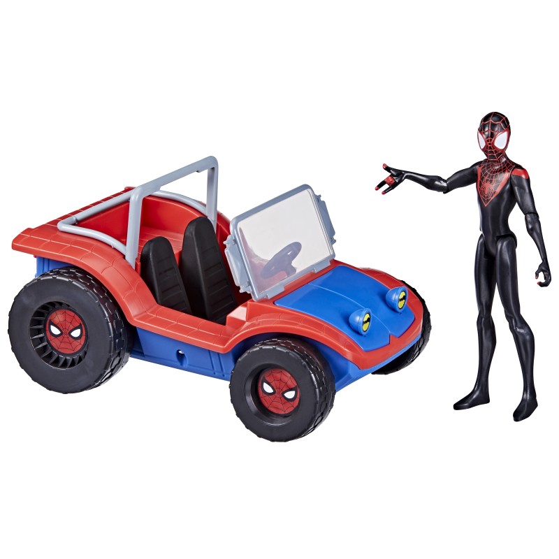 Hasbro Marvel Spider - Man Marvel Spider - Man - La voiture et Spider -  Miles Morales - Ham, véhicule 15 cm avec figurine, pour